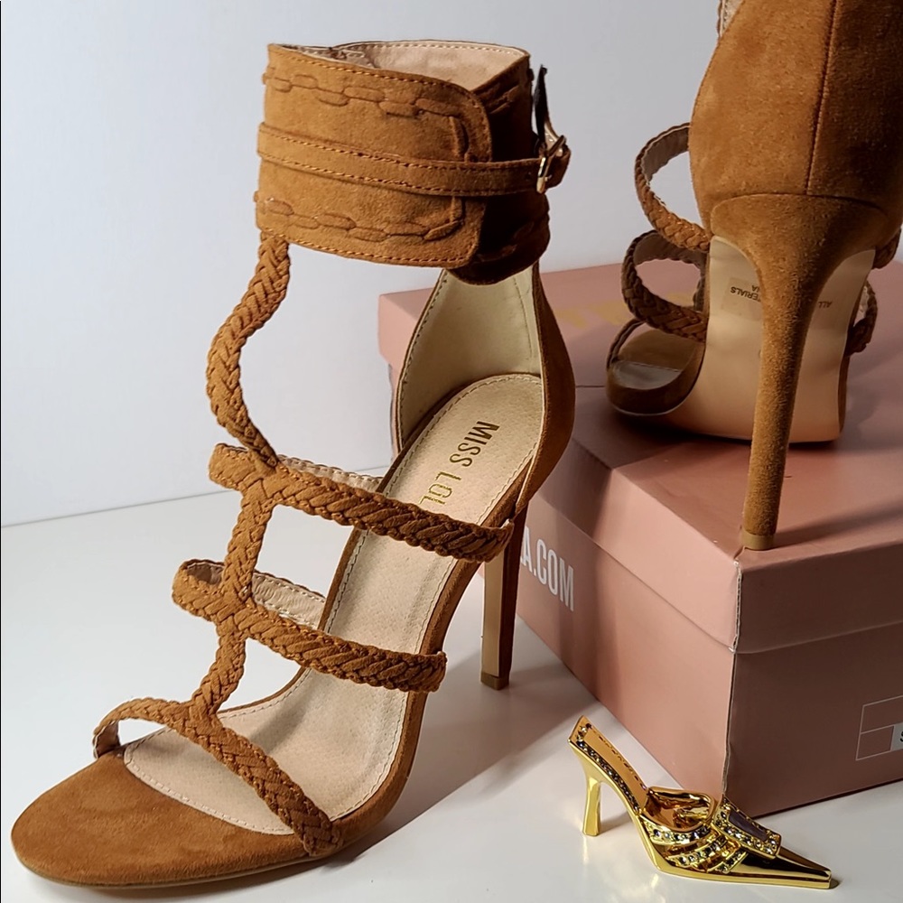 Chestnut Brown Fashion Nova Heels Ankle Strap